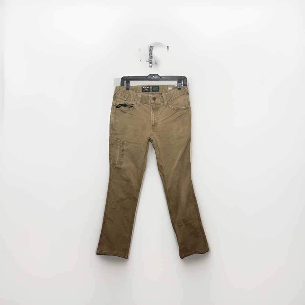 Ariat Rebar M4 Relaxed Straight Work Pants Men’s 30x32 Khaki DuraStretch